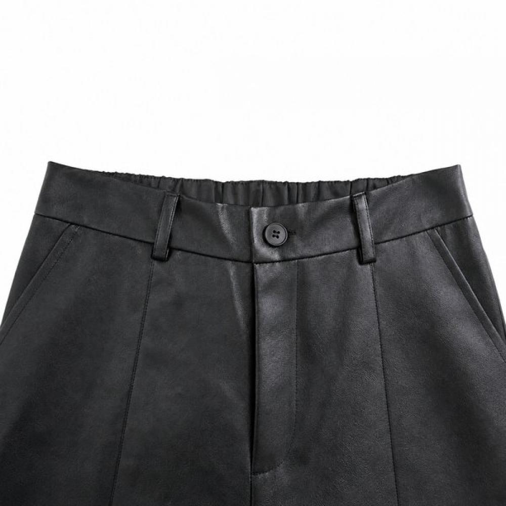 GGPX New York Men S Fake Leather Half pantS Gq8pt032f