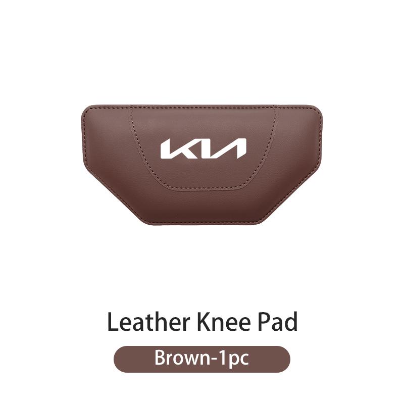 DWBR1 Car Leather Leg Knee Cushions Armrest Elbow Pad Accessories For KIA Stinger Optima Cerato Soul Venga Forte Spectra Sedona