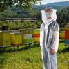 Anti Bee Biting Transparent One Piece Nylon Mesh Beekeeping Suit Bee Clothing Clothes Supplies(L )