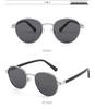 Retro Hong Kong Style Polarized Metal Sunglasses - Versatile High-End Streetwear