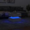 Vidaxl Stolik Kawowy Z Oświetleniem Led, Biały, 50X50X40 Cm