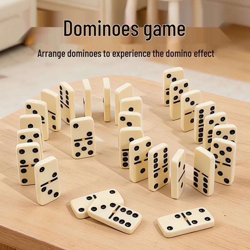 Children's Bamboo Domino Set - Educational Drawer Box Game for Parent-Child Interaction