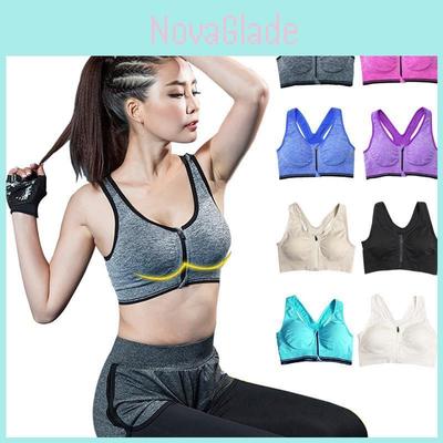 Soutien-gorge de sport zippé rembourré sans coutures antichoc pour un confort et un maintien ultimes