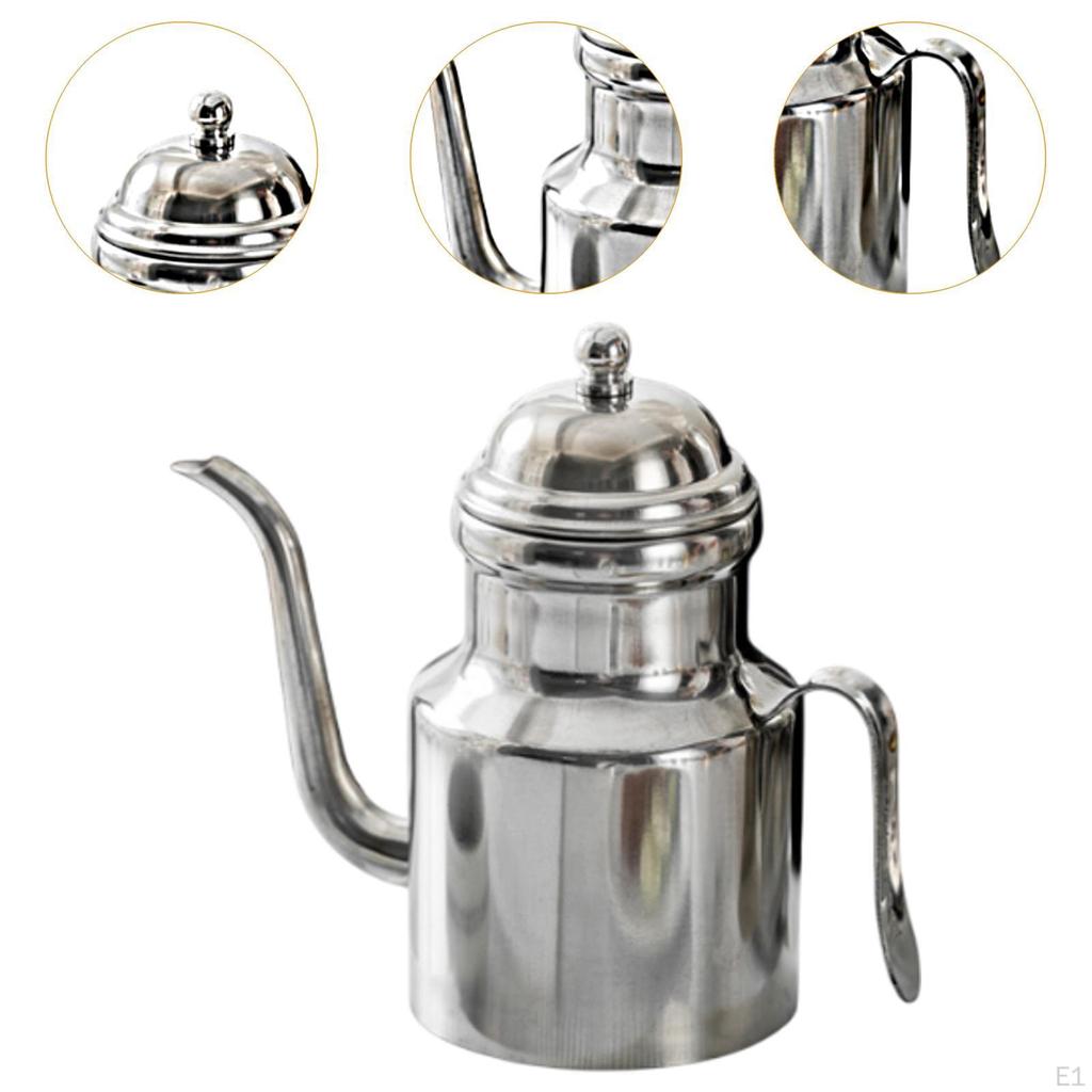 Oil Bottle Dispenser Pot Stainless Steel Easy To Clean Soy Sauce Cruet Container Pouring