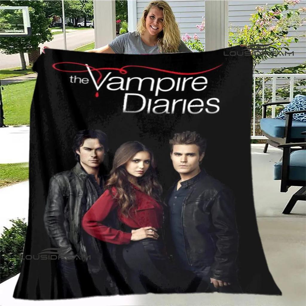 The Vampire Diaries Damon Salvatore Decken warme Flanelldecken Picknickdecke Heimreise Decke Bettwäsche Geburtstagsgeschenk