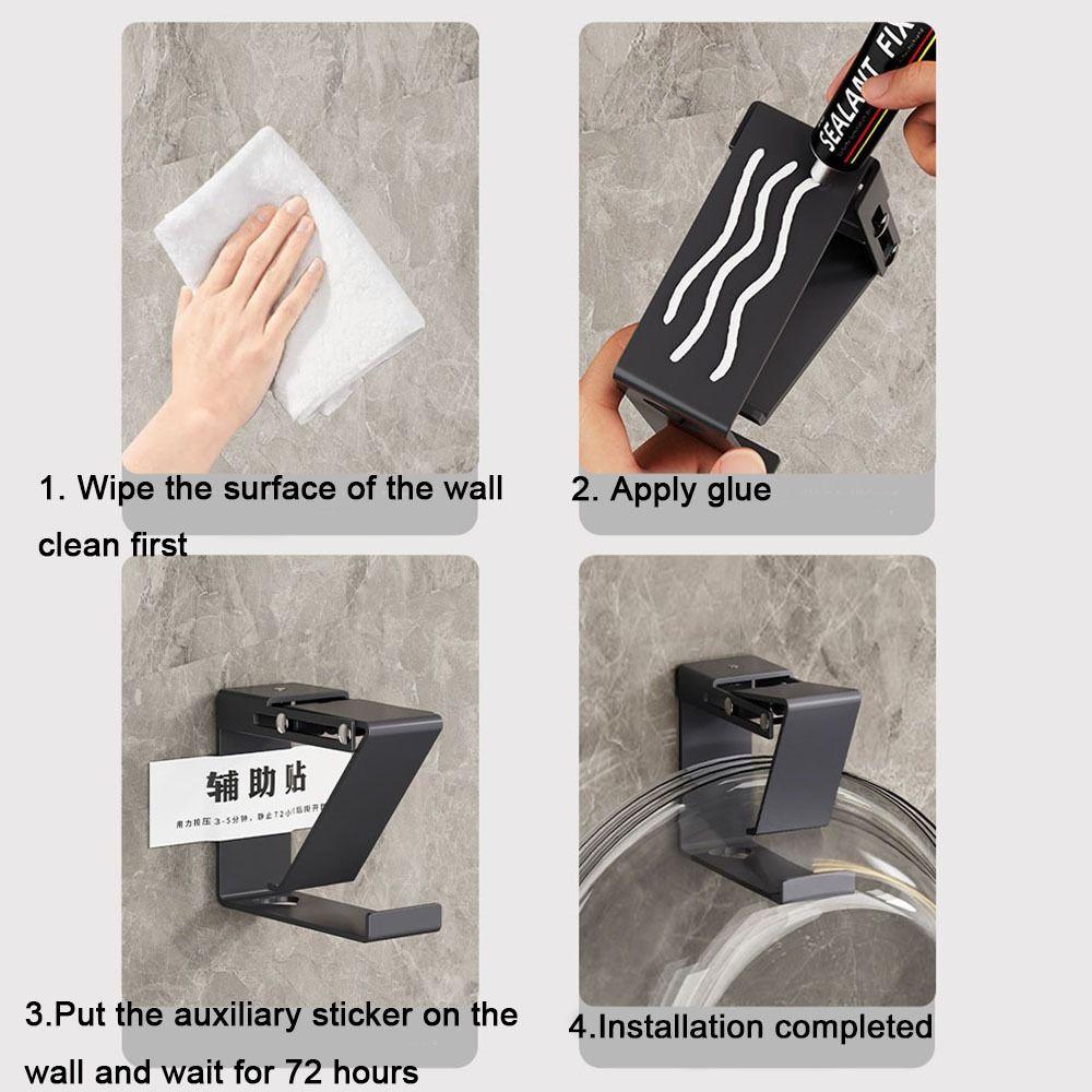 Hole-free Washbasin Hook Carbon Steel Basin Storage Stand Washbasin Rack Holder  Toilet