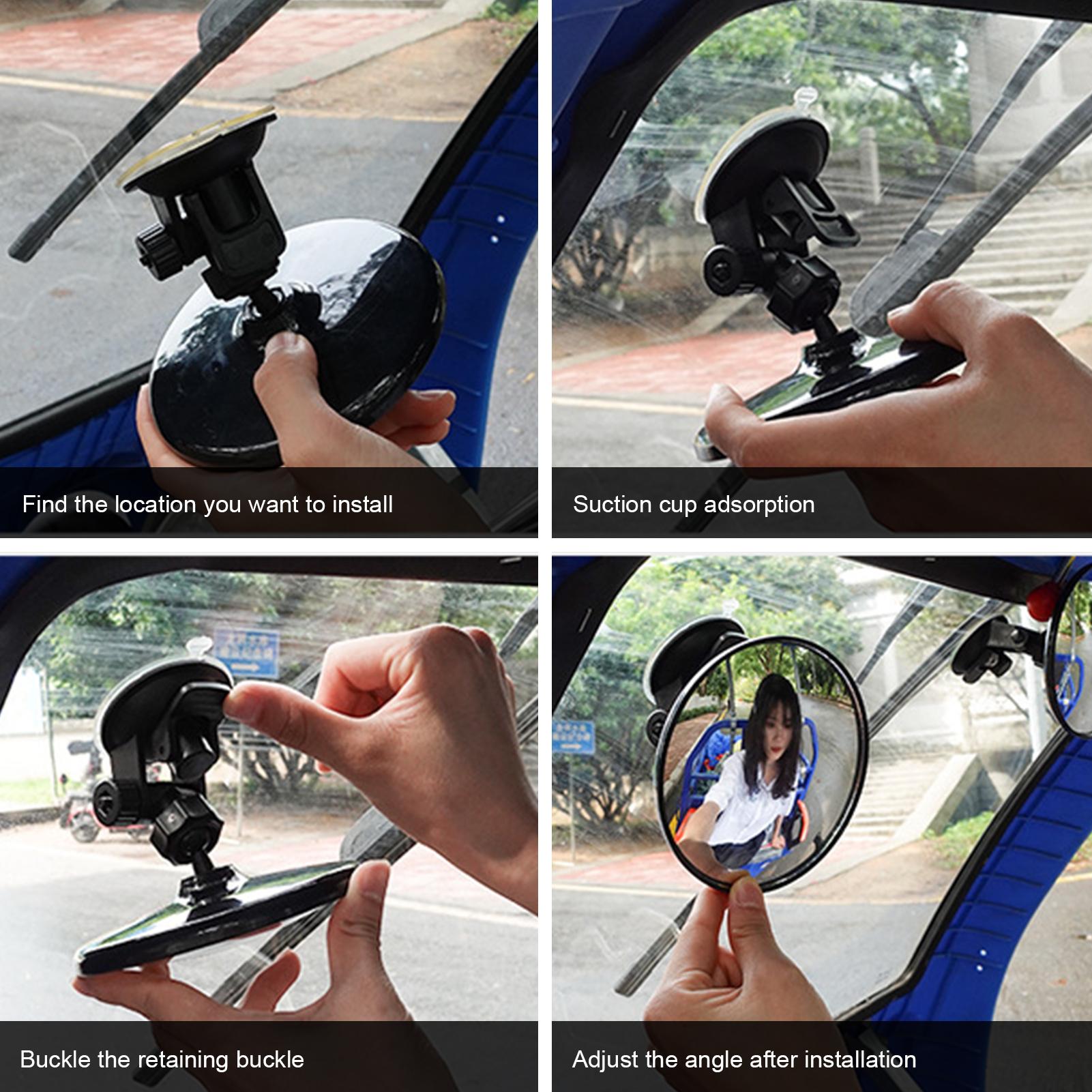 

Universal Interior Rear View Mirror 360 Degree Adjustable Baby Rearview Mirror With Suction Cup Wide-angle Auto Accessories CN