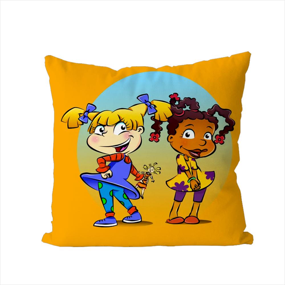 Rugrats Pillow Case For Car Sofa Decorative Home Doublesided Print Plush Square Throw Pillow Cushion Cover