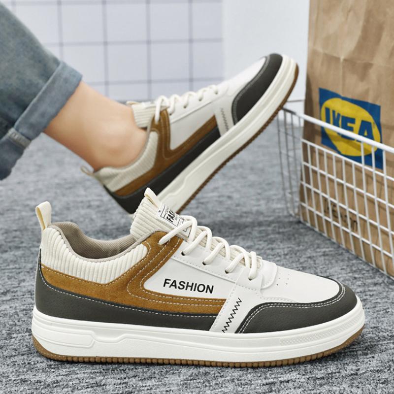 Modne męskie trampki oddychające skórzane buty codzienne buty do chodzenia na zewnątrz lekkie buty do chodzenia dla mężczyzn platforma wulkanizowane buty zapatillas de hombre