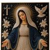 Pearl Painting Kit Sentimental Present DIY Faux Virgin Mary Faith Kit Art Religious Craft Set