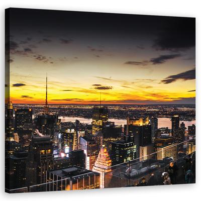 Canvas Print New York City Sunset