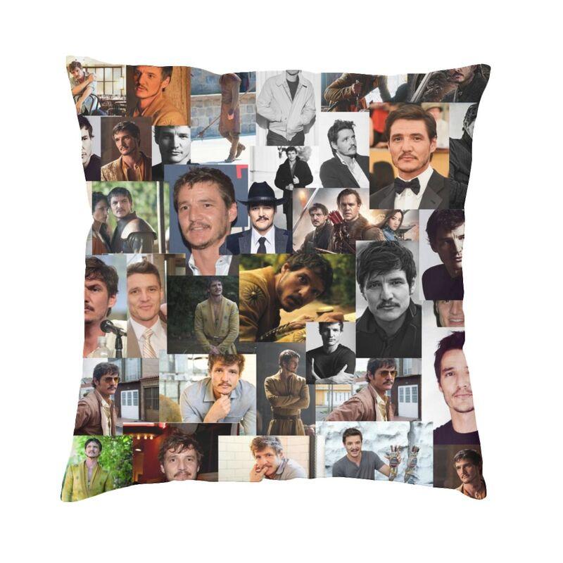 Custom Modern Pedro Pascal Ultimate Collage Fan Art Sofa Cushion Cover Soft Pillow Case Home Decorative