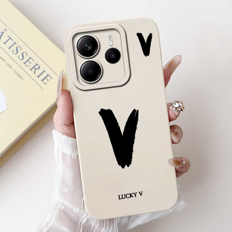Case For Redmi Note 14 4G 5G Luxury Letters Covers Soft Silicone Phone Case For Xiaomi Redmi Note 14 Note14 5G Back Cover Fundas
