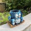 Hanging Owl Statue Planter Cute Flower Pot Creative Animal Plant Pot  Desktop