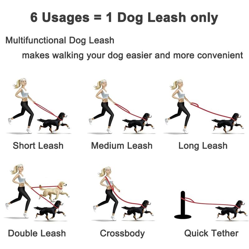1.5M 1.8M Medium Big Dog Leash Easy and Convenient Multi Functional and Universal PVC Training Leash for Large Dogs