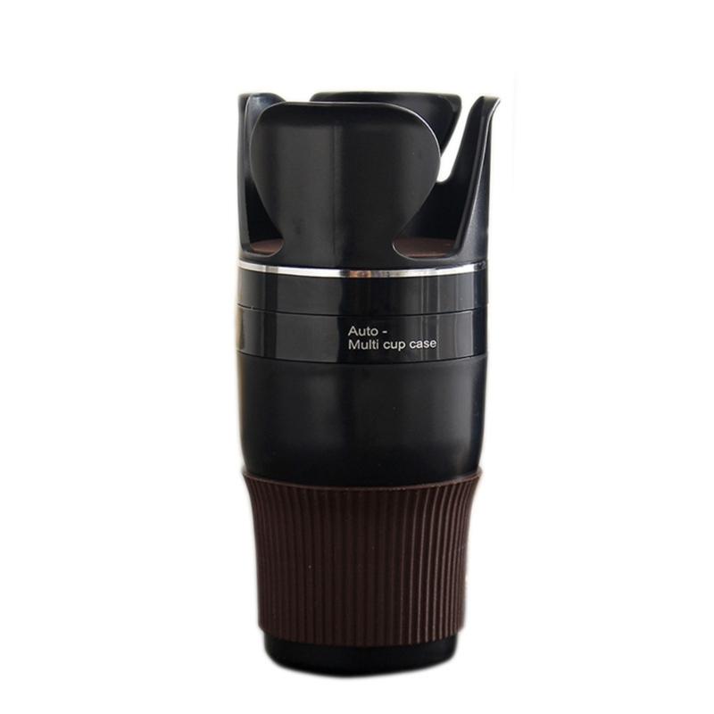 360° Rotating Car Beverage Rack with Key Storage Multipurpose Car Bottle Mount