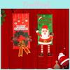 Charming Christmas Wall Decor Flag Featuring Jolly Santa Elf And Beautiful Tree