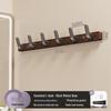 Wall-Mounted Walnut Towel & Coat Hook - No Drill Needed
