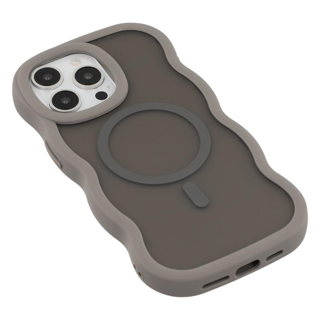 For iPhone 14 Pro Max Case Compatible with MagSafe TPU + PC Phone Back Cover Skin Touch Wave Shape