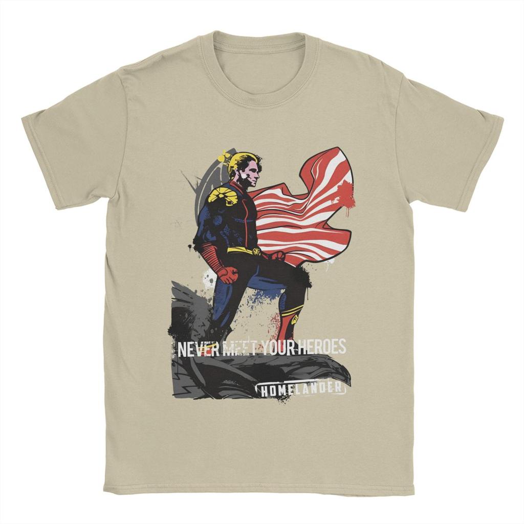 Unisex Women Homelander The Boys Graphic Printed Tee Shirt Apparel Vintage pure Cotton T Shirt Clothing Graphic Printing Tee