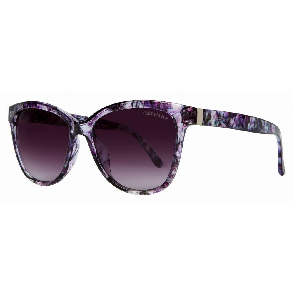 Suzy Levian Women S Purple tortoiSe Square lenS SunglaSSeS Purple