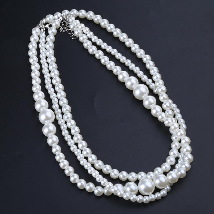 Fashion Wedding Pearl Necklace for Women Lady Collar Chain Anniversary Jewelry