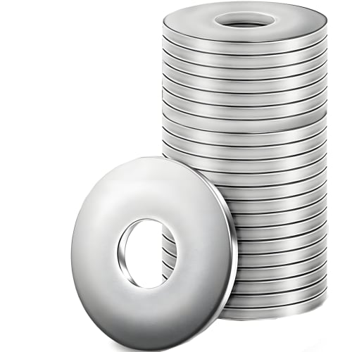 ZHSHXNGY Large Washers, M6, 304 Stainless Steel (M6 Thread, 20mm Outer Diameter, 1mm Thickness), Pack of 30
