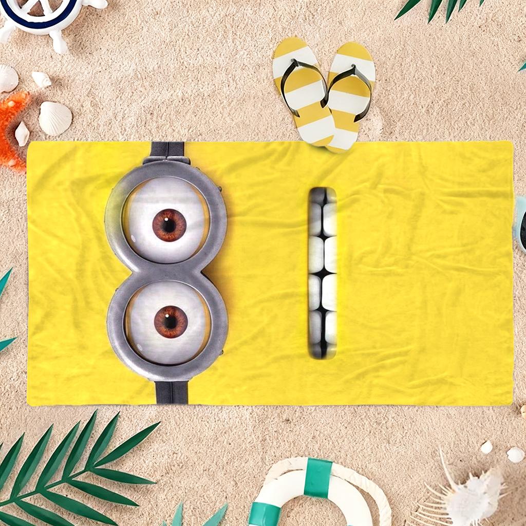 Grin Big-eyed Cute Creature Bananamaster Beach Towel Quick-drying Suitable for Beach Pool Gym Cute Gift for Friends Families