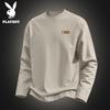 PLAYBOY Men's Long-Sleeve Cotton Crew Neck T-Shirt