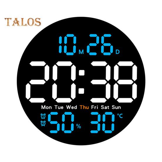 

Светодиодные настенные часы с большим дисплеем, легко читаемым дисплеем, пультом дистанционного управления, индикацией влажности и температуры, универсальные настенные часы