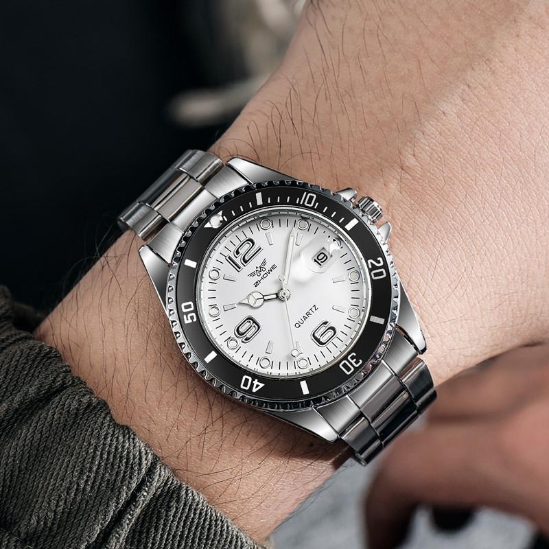 Neue Freizeit Uhr Herren Mode Kalender Armbanduhr Edelstahl Quarz Uhr für Herren Montre Homme Leuchtend Relogio Masculino