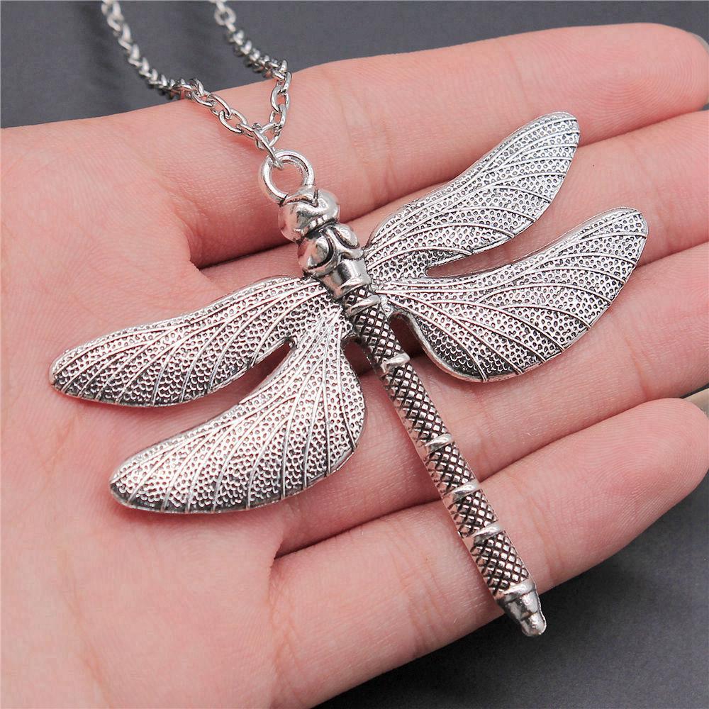 Dragonfly Butterfly Bees Garden Insect Pendant Antique Bronze Metal Boys Collar Necklace Hot Sale