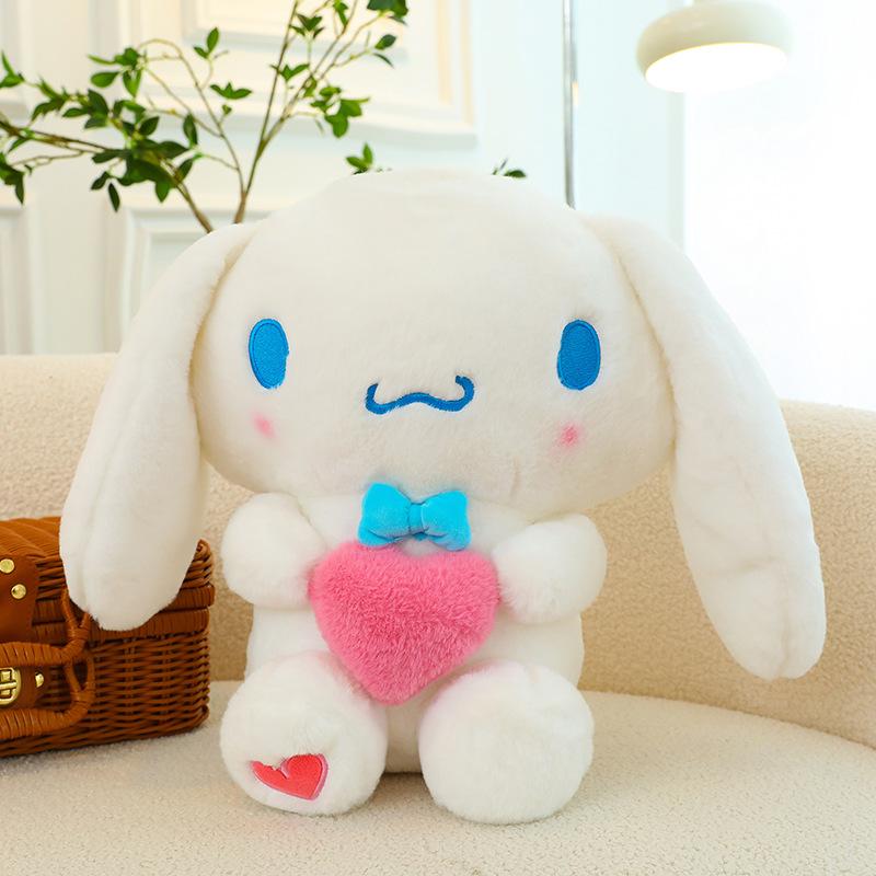 30/45/60Cm Sanrio Hearts Series Plushies Toys Kuromi Cinnamonroll Stuffed Plush Dolls Cute Soft Plushy Christmas Gifts For Girl