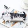Students Printed Simulate Cat Pen Bag Makeup Container Change Purse Christmas Gift
