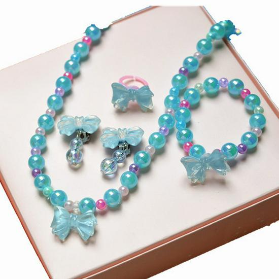 Frozen Princess Kids' Necklace & Bracelet Gift Set for Christmas or Birthday