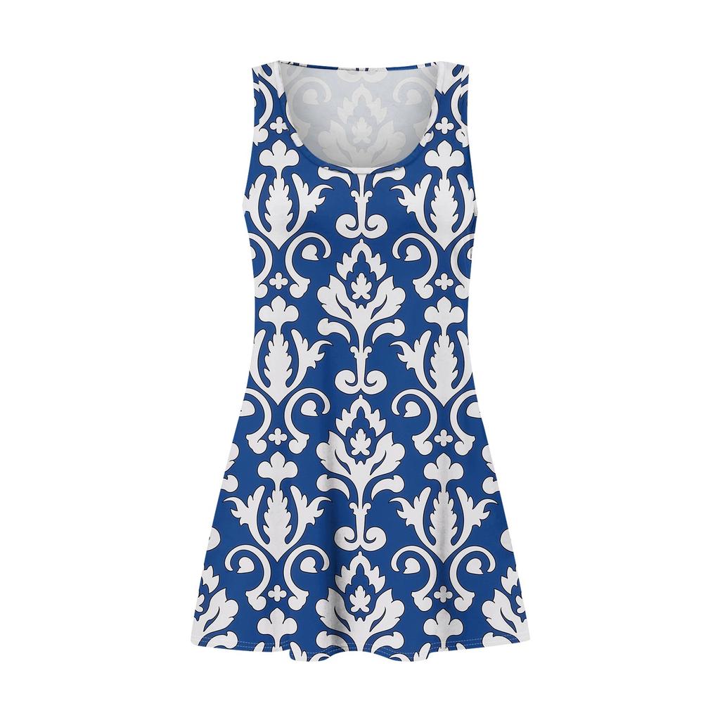 Women's Casual Sundress With Pockets Summer Boho Beach Dress,Holiday Hresses For WomenT-Shirts Dress U Neck Loose Tank Dresses