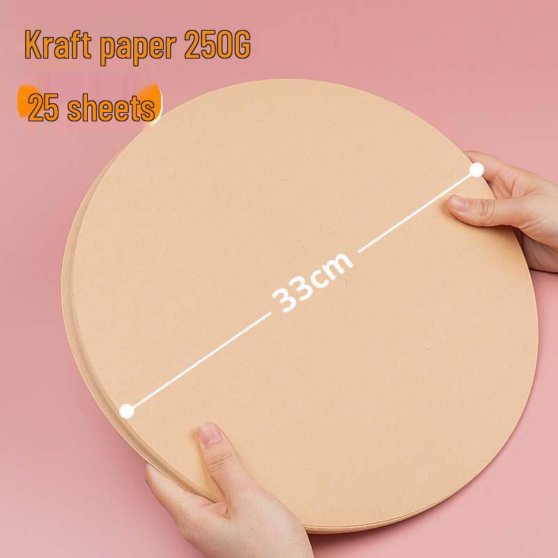 Yuanhao Double-Sided White and Black Cardstock: 21/25/29/36CM Circular Craft Paper for Painting and Handmade Projects.