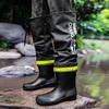 Men Rain Boots Fashion Knee Length Rain Boots Outdoor Waterproof Fishing Rubber Galoshes Long-Tube Rain Boot Botas Lluvia Hombre