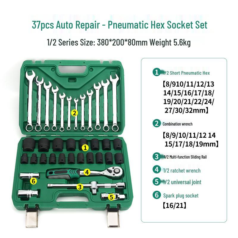 Multifunctional Ratchet Wrench Socket Set for Auto Repair & Maintenance