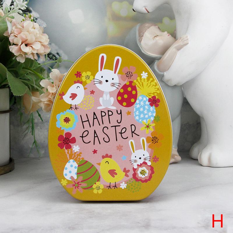 

Bunny Egg Candy Box Easter Gift Boxes Cartoon Rabbit Tinplate Box Cookie Packaging Case Party Decorations Kid Gifts