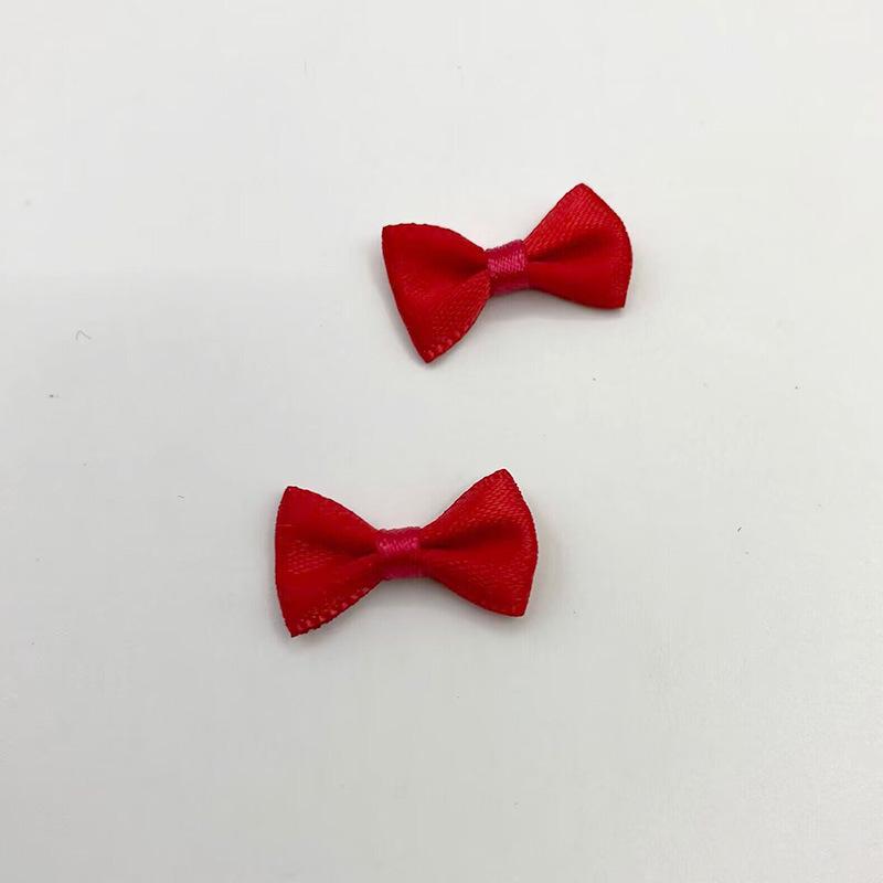 2cm Handmade Mini Cotton Bows for DIY Clothing & Doll Accessories