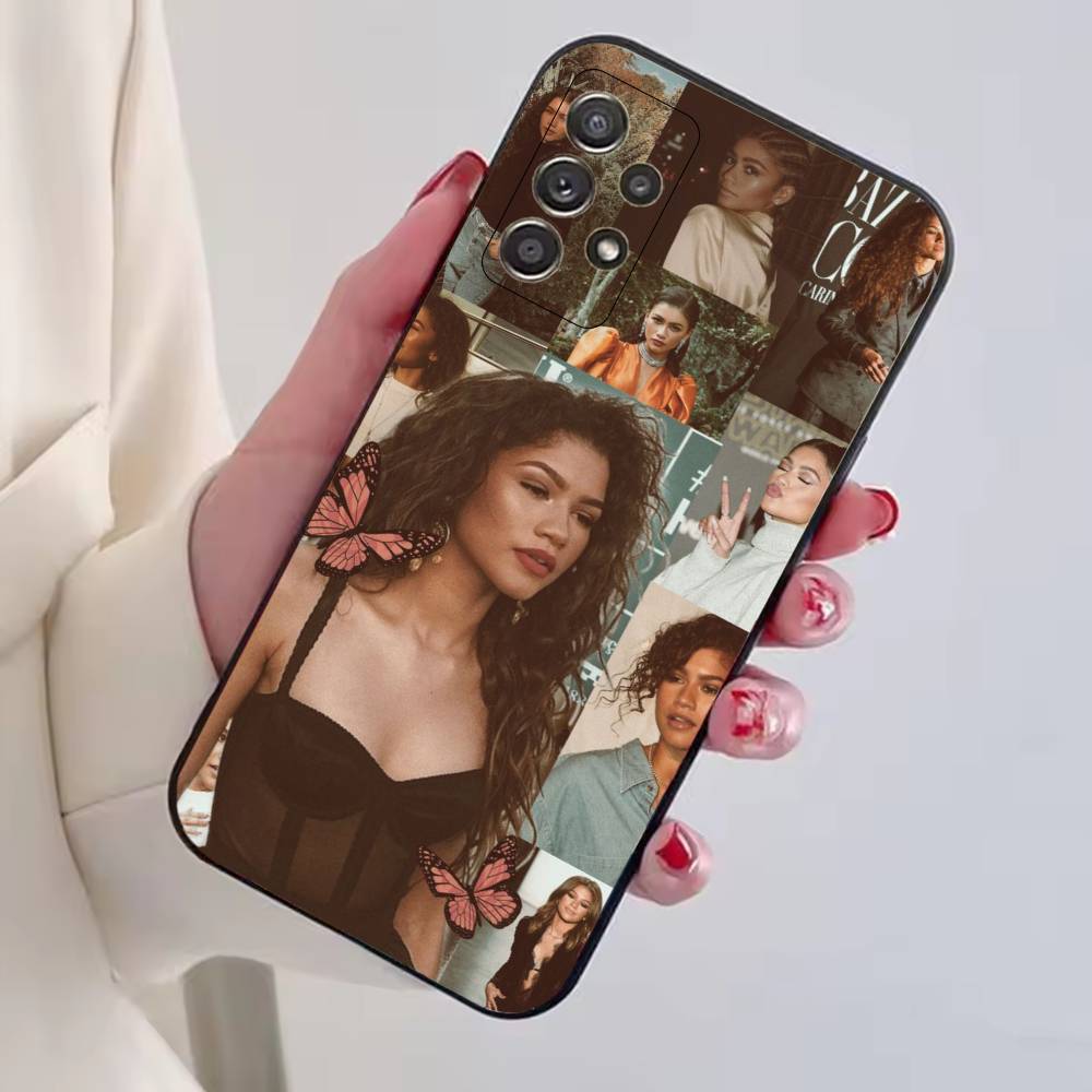 Z-Zendaya Hot Actress Phone Case For Samsung S25,S24,S21,S22,S23,S30,Ultra,S20,Plus,Fe,Lite,Note,10,Black Cover