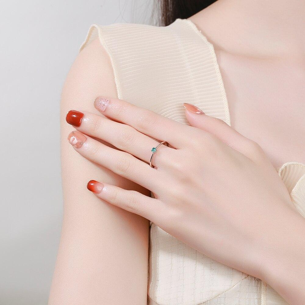 Classic Paraiba Round Emerald Sterling S925 Silver Couple Ring For Women Sapphire  Engagement Anniversary Gift Jewelry