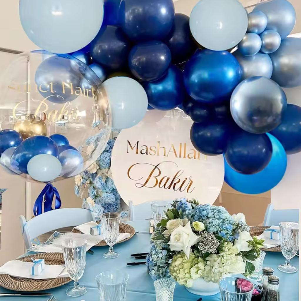 12inch Blue Balloon Set, Suitable for Weddings,birthdays,themed Parties,bridal Showers,graduation Ceremonies,family Gatherings
