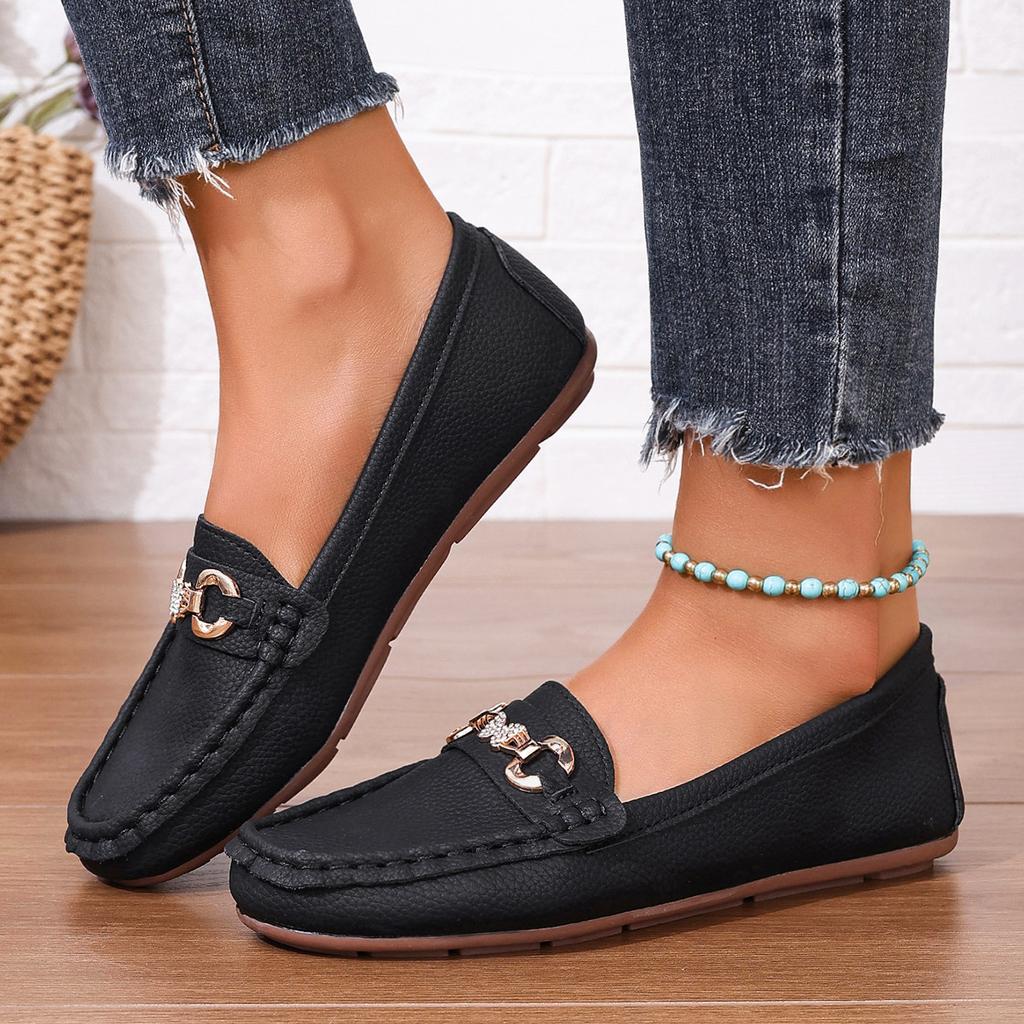 Women Fashion Butterfly Sash Diamond Women Shoes Loafers for Women Spring Autumn Flat-bottomed Peas Shoes One Pedal All-match Soft Single Shoes