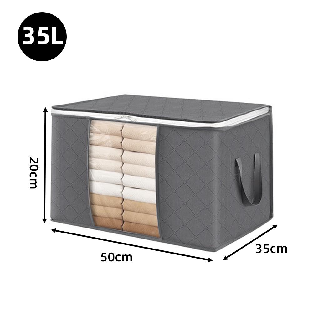 

Foldable Storage Bag With Handles, Portable Clothes Storage Bag With Zipper For Clothes, Quilts, Household Wardrobe Organizer