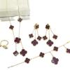 5-Piece Set New Four-Leaf Clover Jewelry Set Fashion Tassel Earrings Temperament Simple Versatile Senior Sense Of Necklace Earrings Bracelet Set