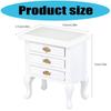 1: 12 Scale Wooden Doll house night table With Functional Drawer For Miniature Bedroom Scene Decoration