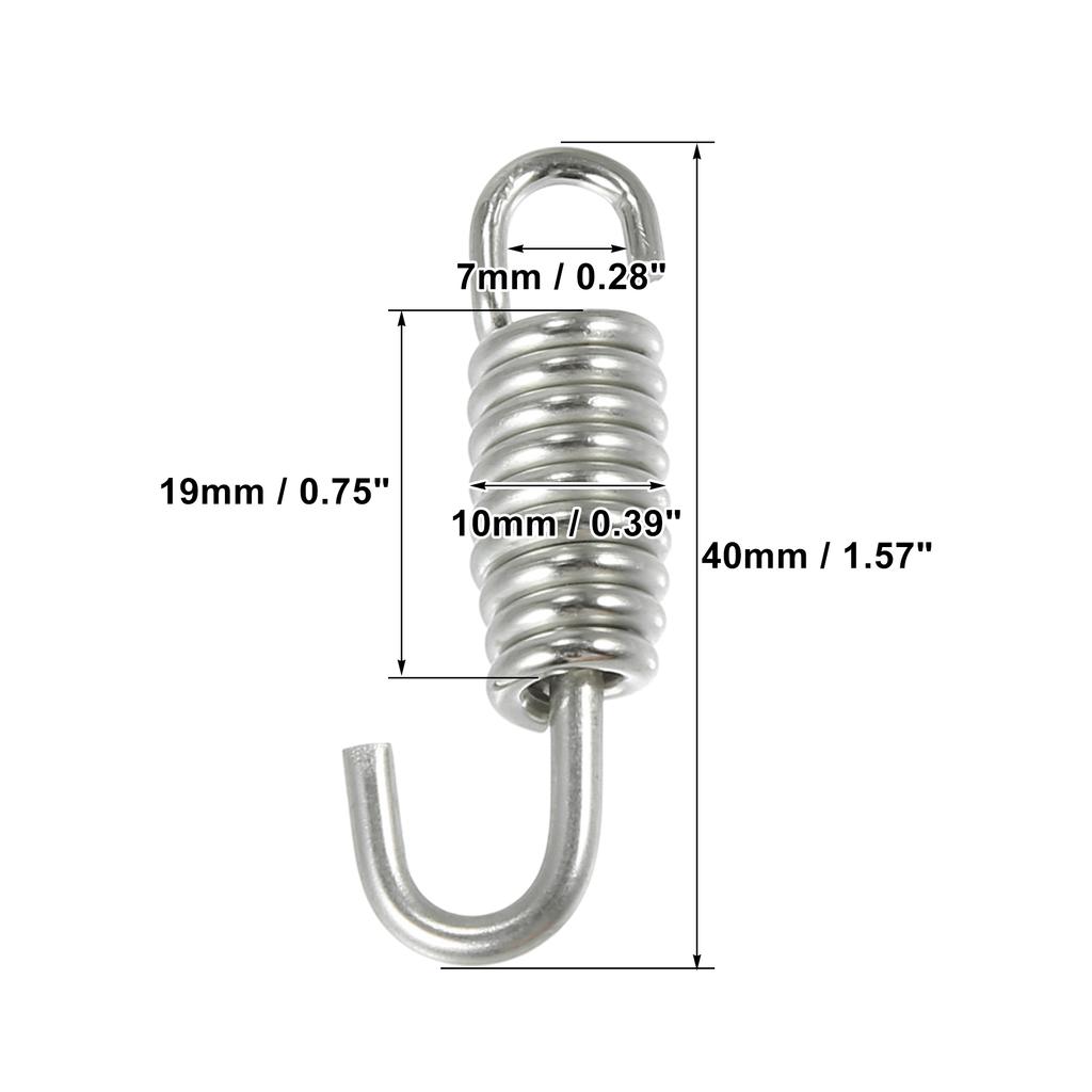 Motorcycles Universal Exhaust Pipe Spring 63mm 2.5" Stainless Steel Exhaust Pipe Spring Hook Modified Accessory
