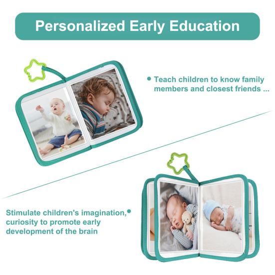 Baby Photo Album Promote Brain Development Create Lasting Memories Soft Cloth Photo Book for Newborns